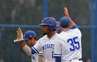 Baseball vs MIT  Wheaton College Baseball vs MIT during NEWMAC Championship Tournament. - (Photo by Keith Nordstrom) : Wheaton, baseball, NEWMAC